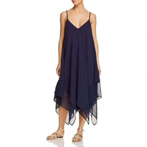 Tommy Bahama Beachy Boho Hankerchief Scarf Dress Lagenlook Midi Dress S/M - Picture 1 of 10